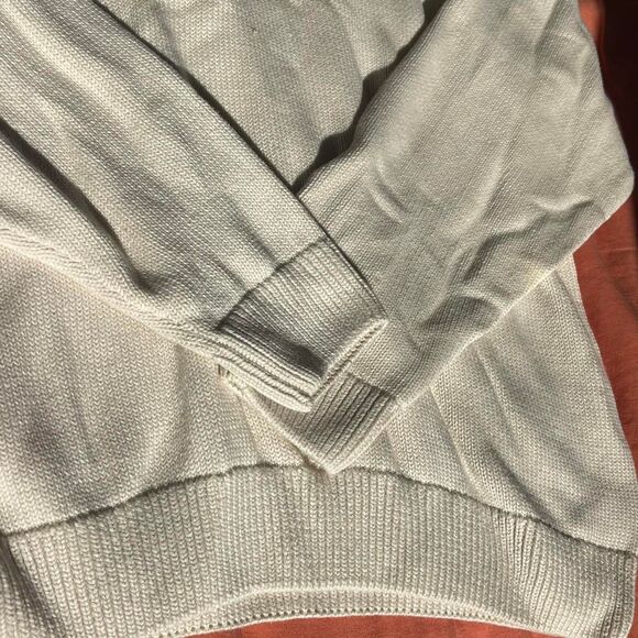 CHAPS 90s Unisex XXL V-Neck Ribbed Trim Jumper Stretch Pullover Cotton - Picture 4 of 7